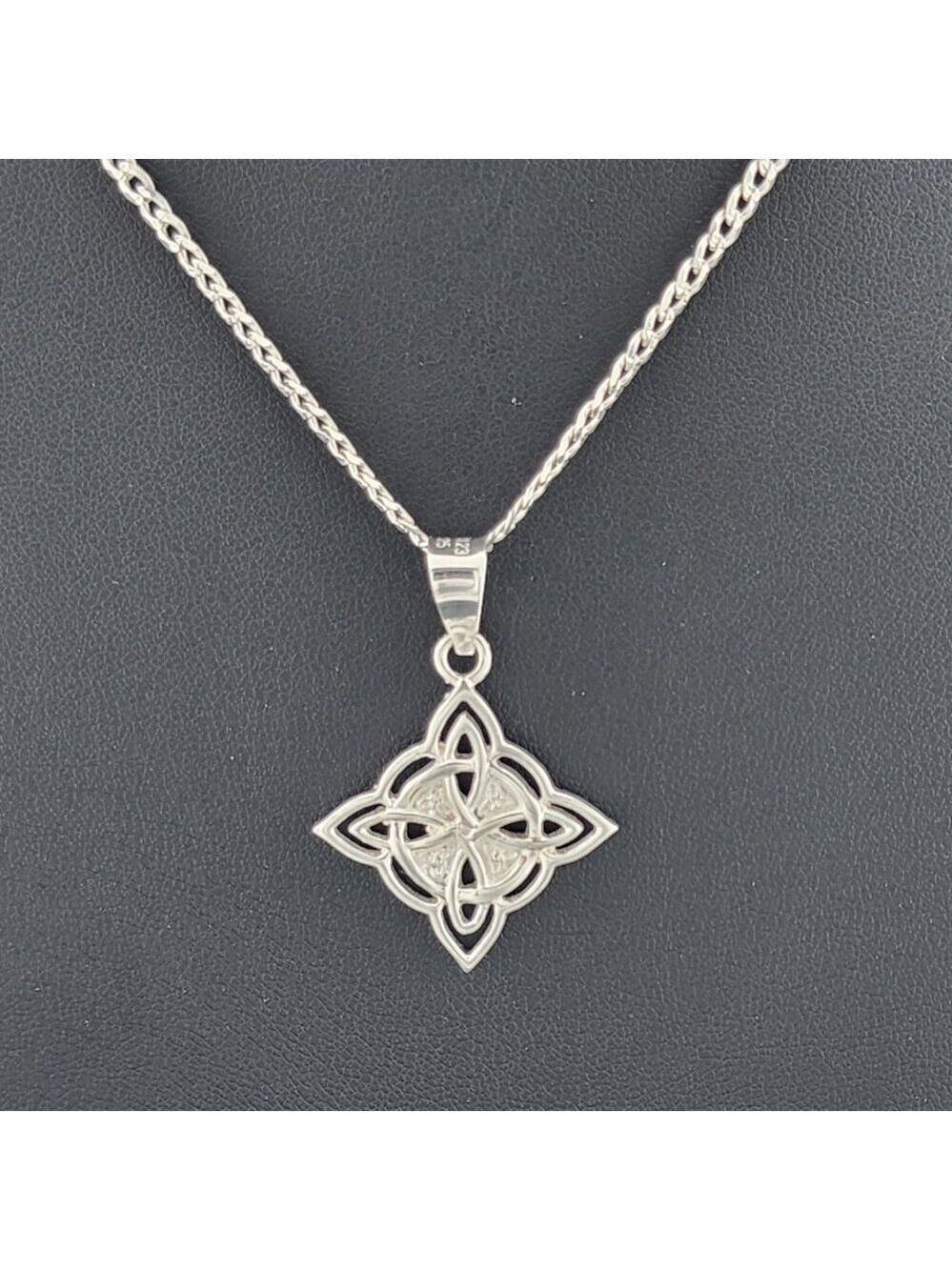 New Sterling Silver 925 Witch’s Knot Necklace – Wiccan Pagan Protection Amulet